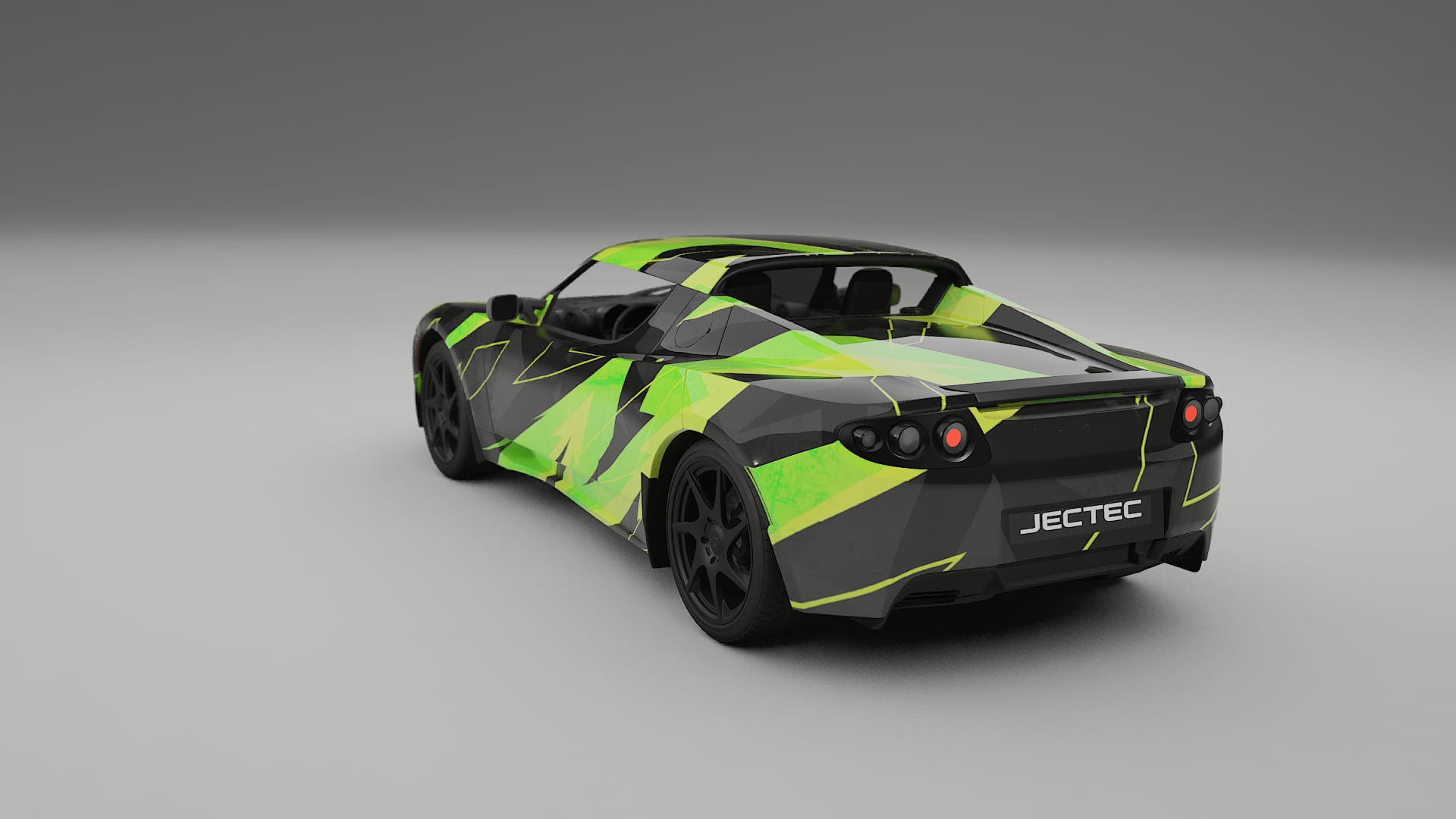 Tesla Roadster 2.5 NINJA TURTLES – Designový Wrap PPF Fólie na auto - tisknutelný polyuretan