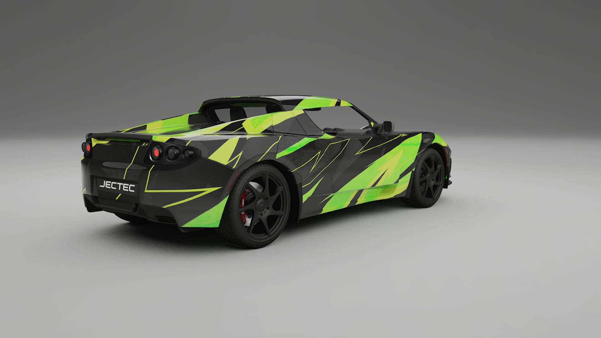 Tesla Roadster 2.5 NINJA TURTLES – Designový Wrap PPF Fólie na auto - tisknutelný polyuretan