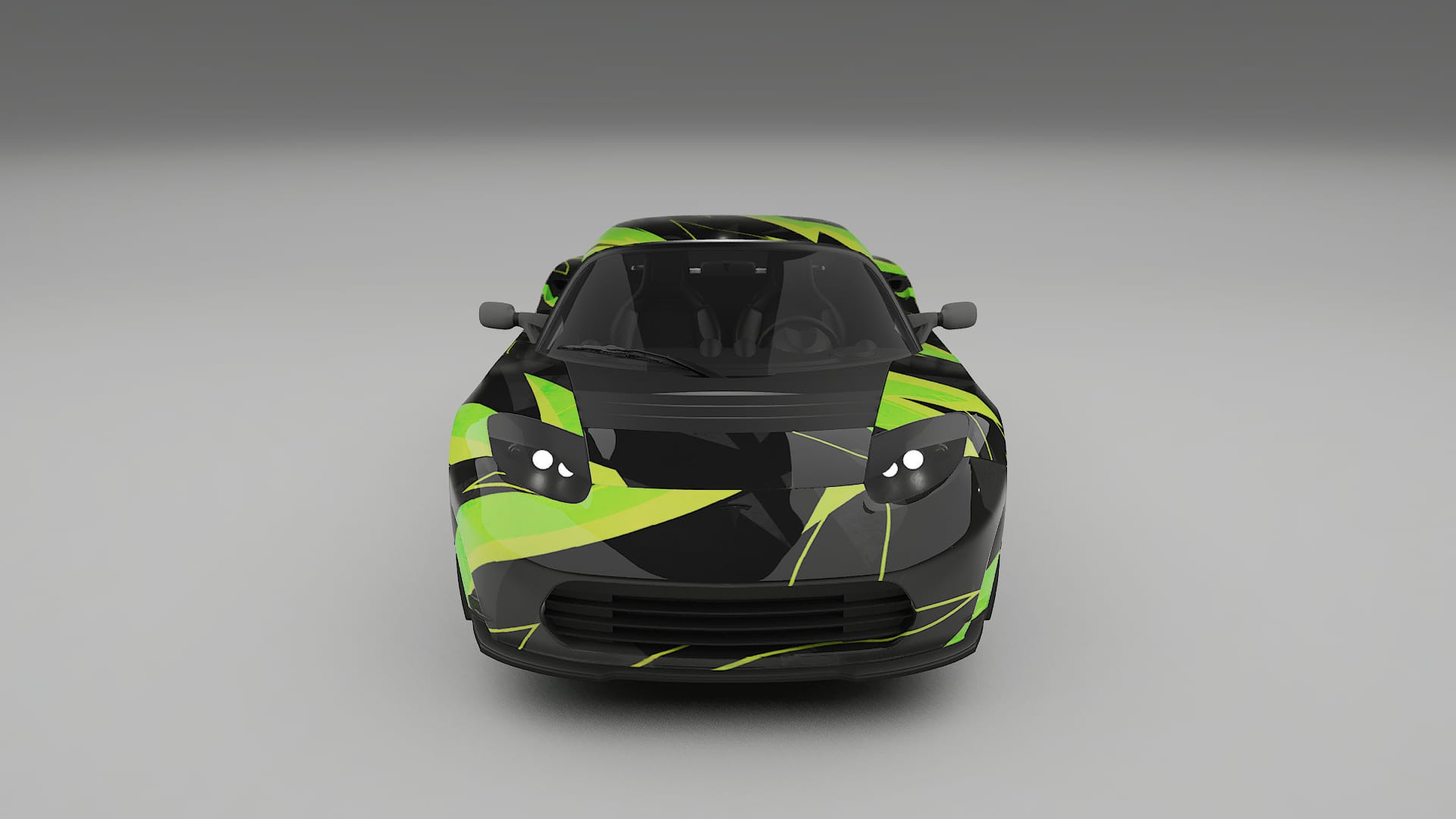Tesla Roadster 2.5 NINJA TURTLES – Designový Wrap PPF Fólie na auto - tisknutelný polyuretan