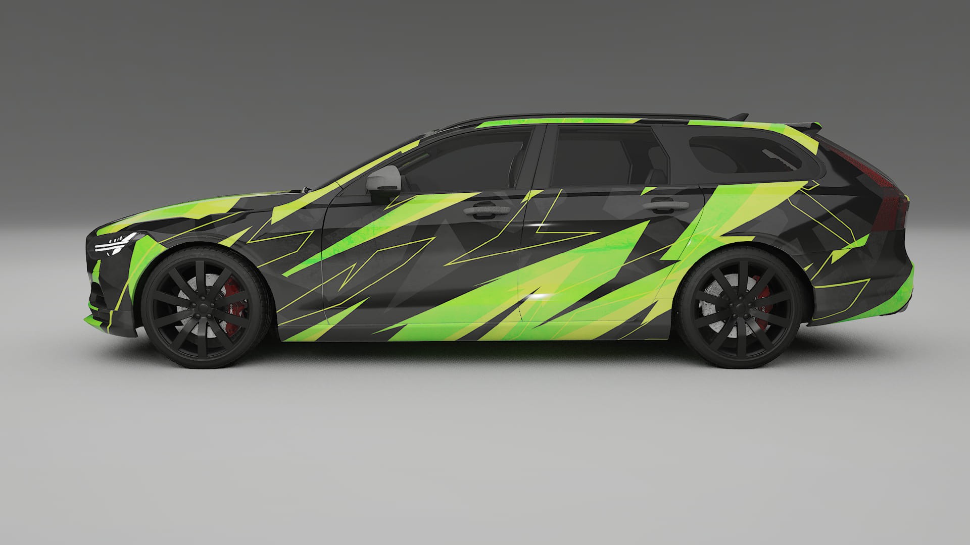 Volvo V90 P5 NINJA TURTLES – Designový Wrap PPF Fólie na auto - tisknutelný polyuretan