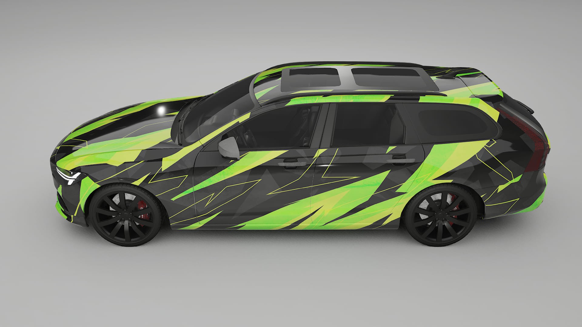 Volvo V90 P5 NINJA TURTLES – Designový Wrap PPF Fólie na auto - tisknutelný polyuretan