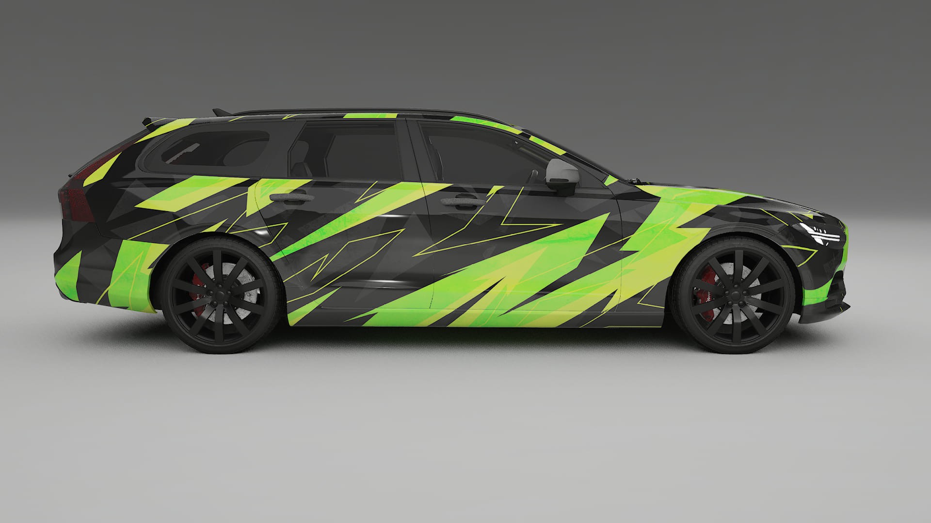 Volvo V90 P5 NINJA TURTLES – Designový Wrap PPF Fólie na auto - tisknutelný polyuretan