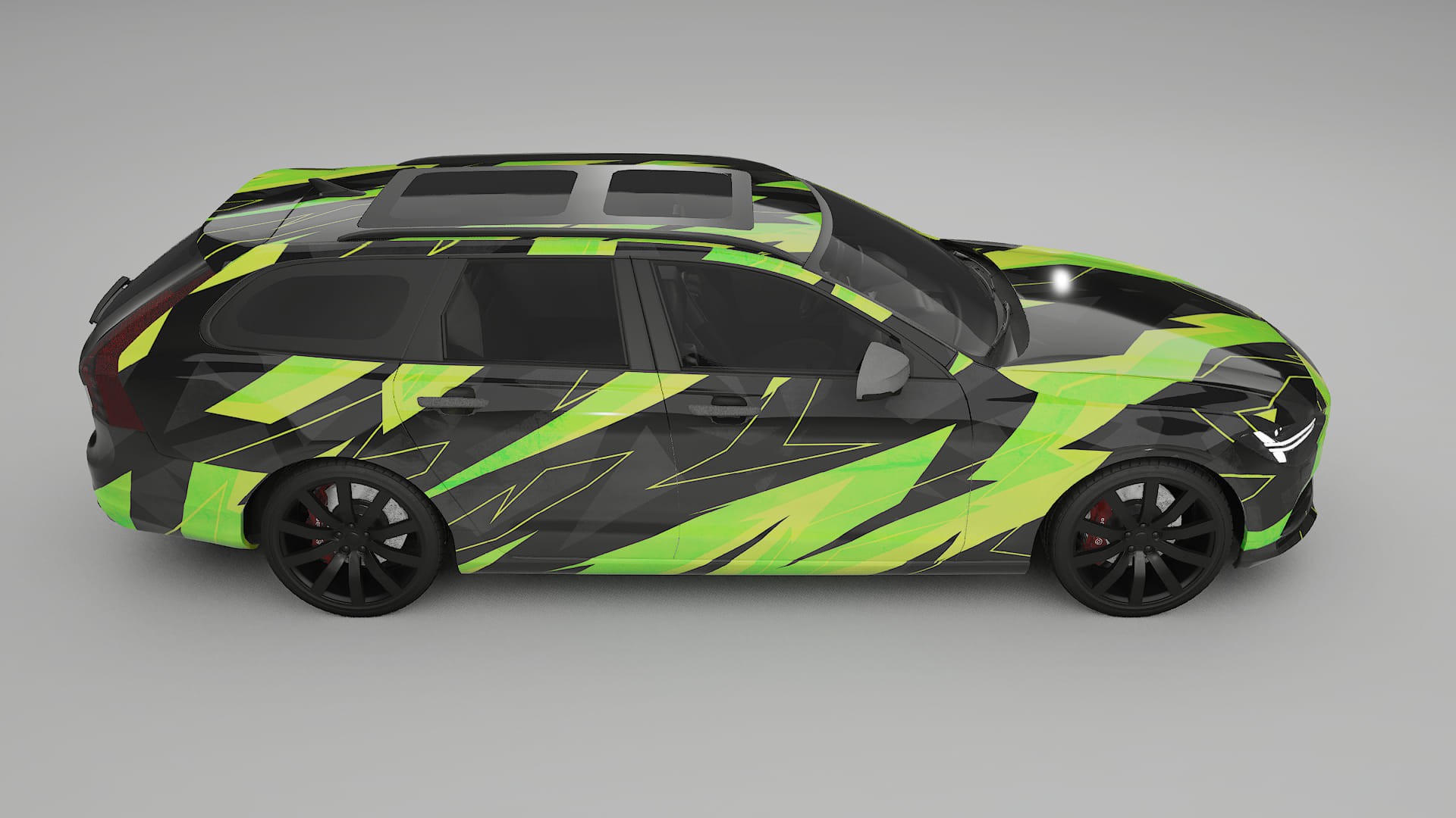 Volvo V90 P5 NINJA TURTLES – Designový Wrap PPF Fólie na auto - tisknutelný polyuretan