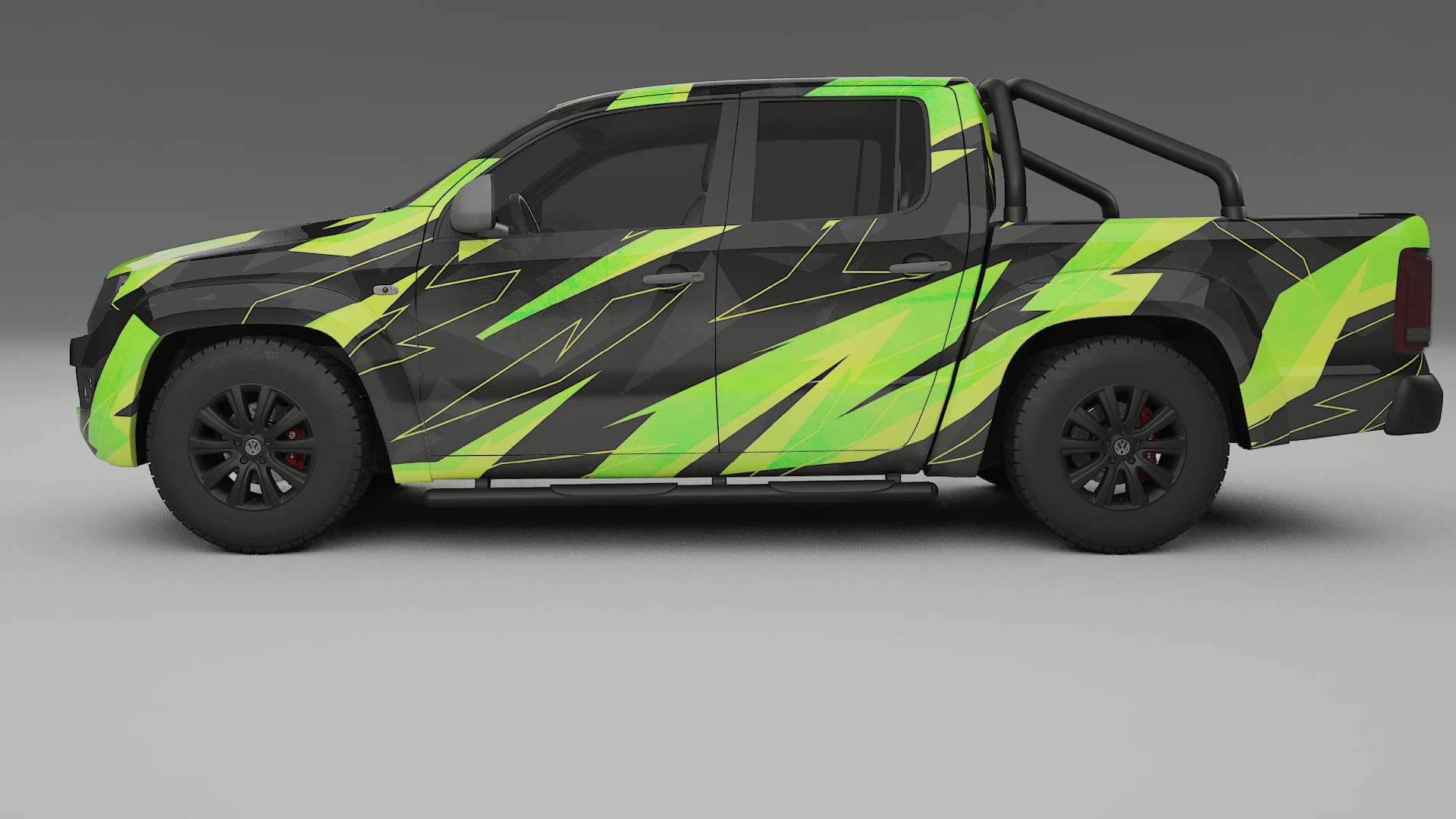 VW Amarok 2H NINJA TURTLES – Designový Wrap PPF Fólie na auto - tisknutelný polyuretan