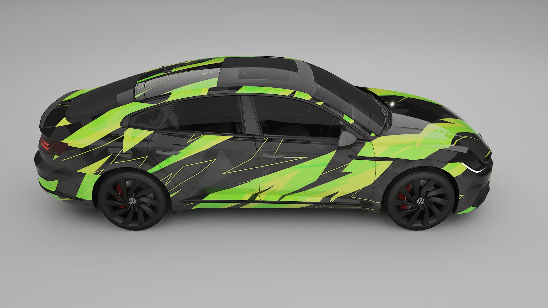VW Arteon R 3H prefacelift NINJA TURTLES – Designový Wrap PPF Fólie na auto - tisknutelný polyuretan