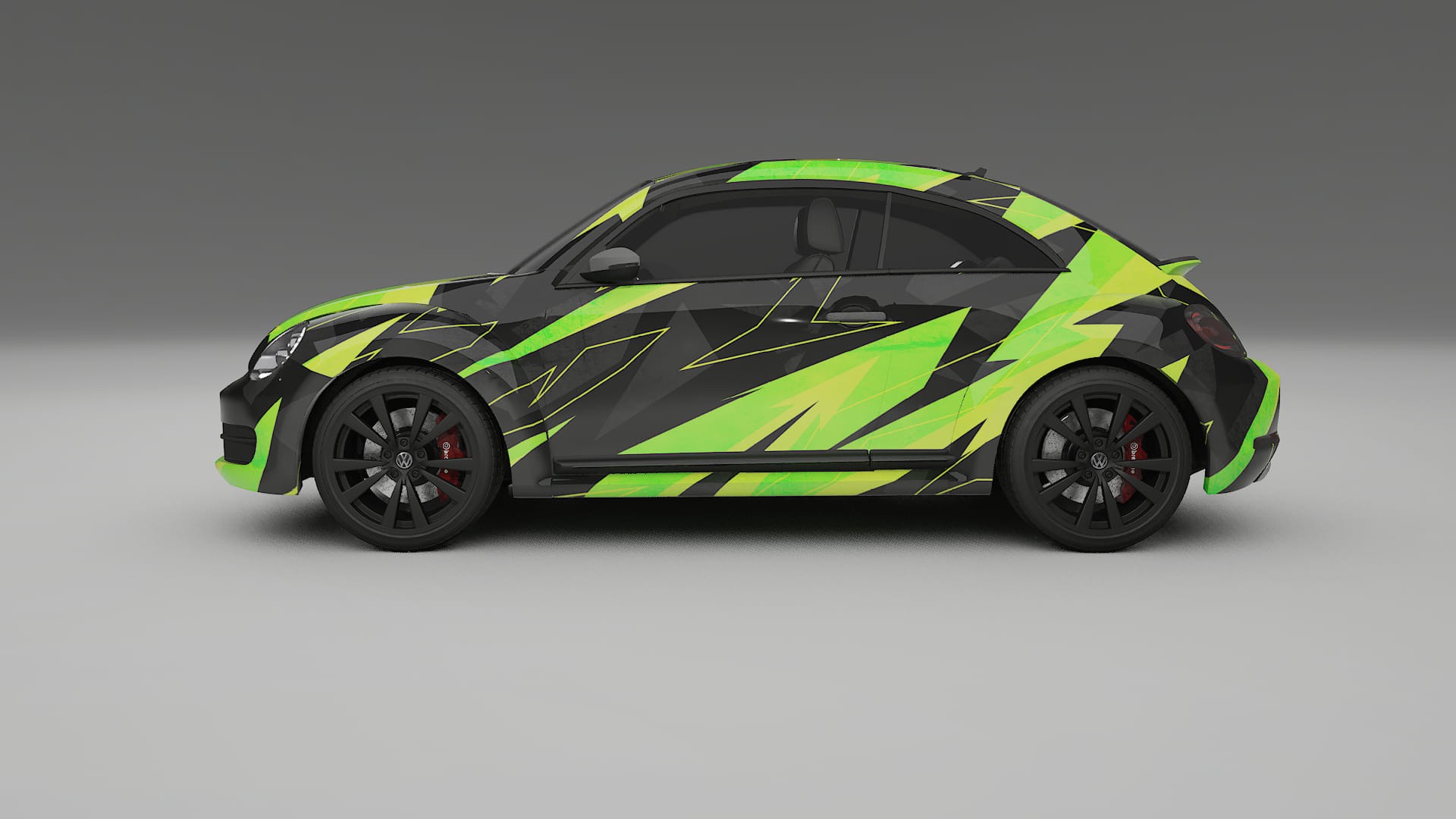 VW Beetle A5 prefacelift NINJA TURTLES – Designový Wrap PPF Fólie na auto - tisknutelný polyuretan