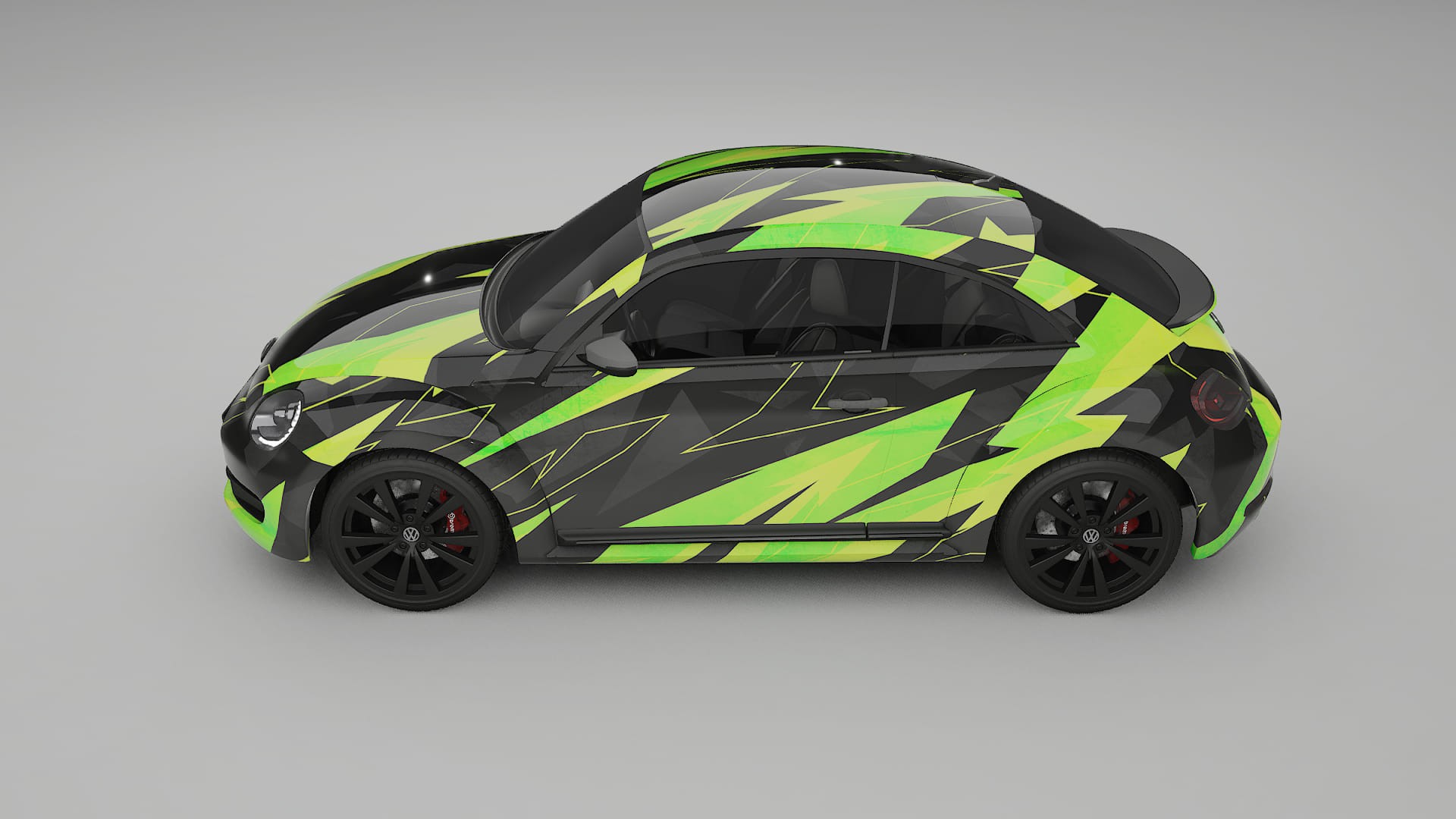 VW Beetle A5 prefacelift NINJA TURTLES – Designový Wrap PPF Fólie na auto - tisknutelný polyuretan