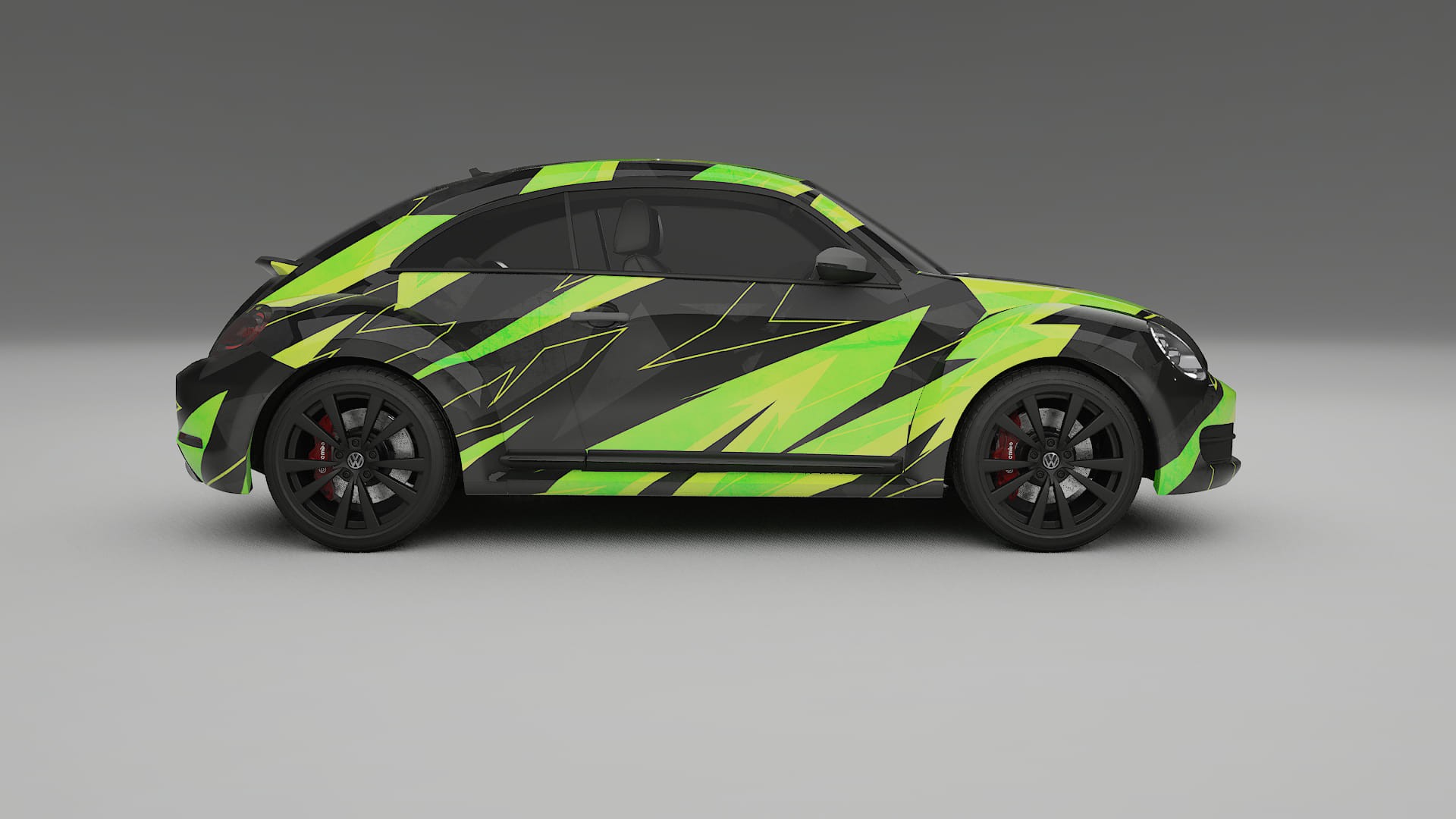 VW Beetle A5 prefacelift NINJA TURTLES – Designový Wrap PPF Fólie na auto - tisknutelný polyuretan