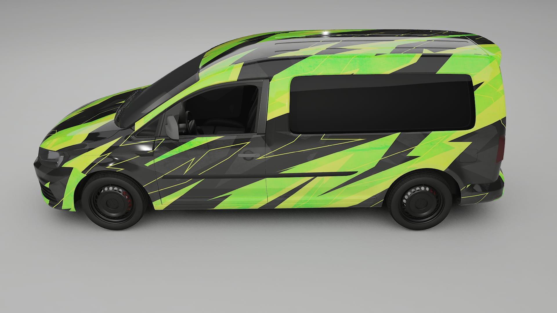 VW Caddy Maxi SB NINJA TURTLES – Designový Wrap PPF Fólie na auto - tisknutelný polyuretan