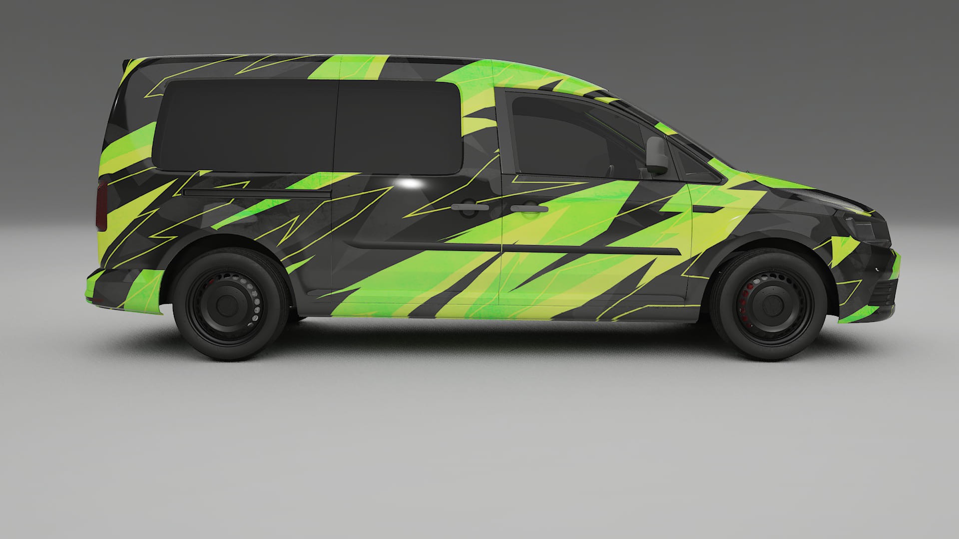 VW Caddy Maxi SB NINJA TURTLES – Designový Wrap PPF Fólie na auto - tisknutelný polyuretan