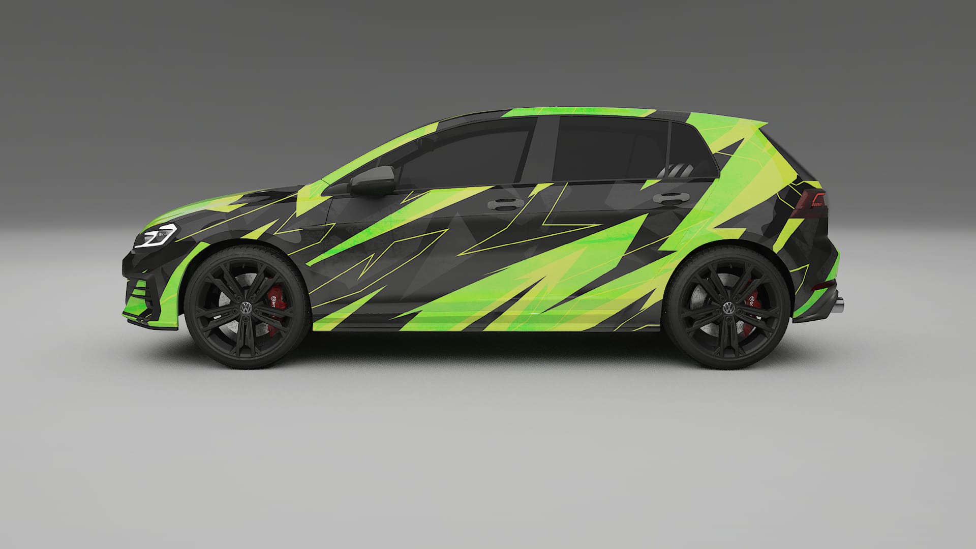 VW Golf Mk7 NINJA TURTLES – Designový Wrap PPF Fólie na auto - tisknutelný polyuretan