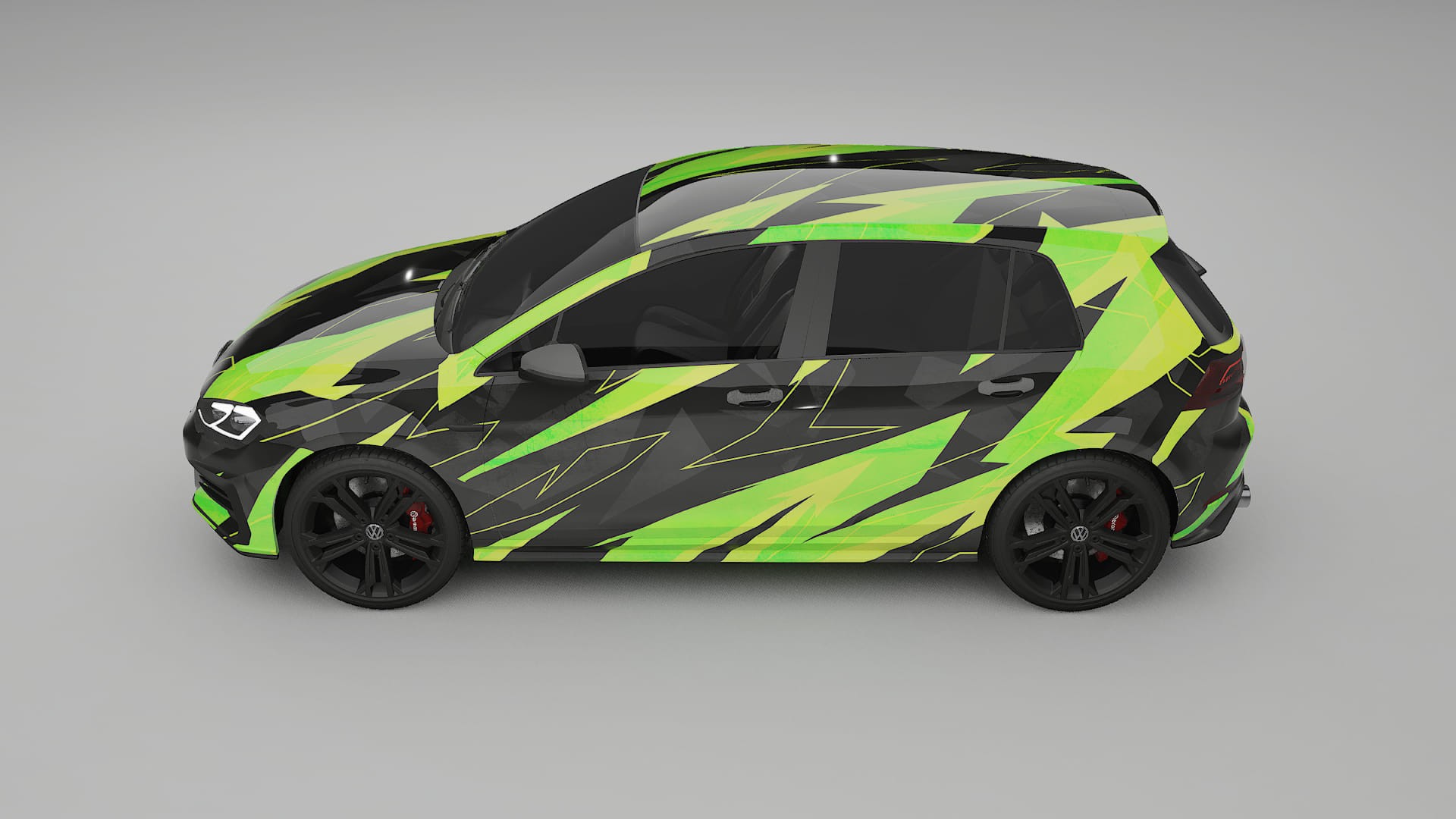 VW Golf Mk7 NINJA TURTLES – Designový Wrap PPF Fólie na auto - tisknutelný polyuretan