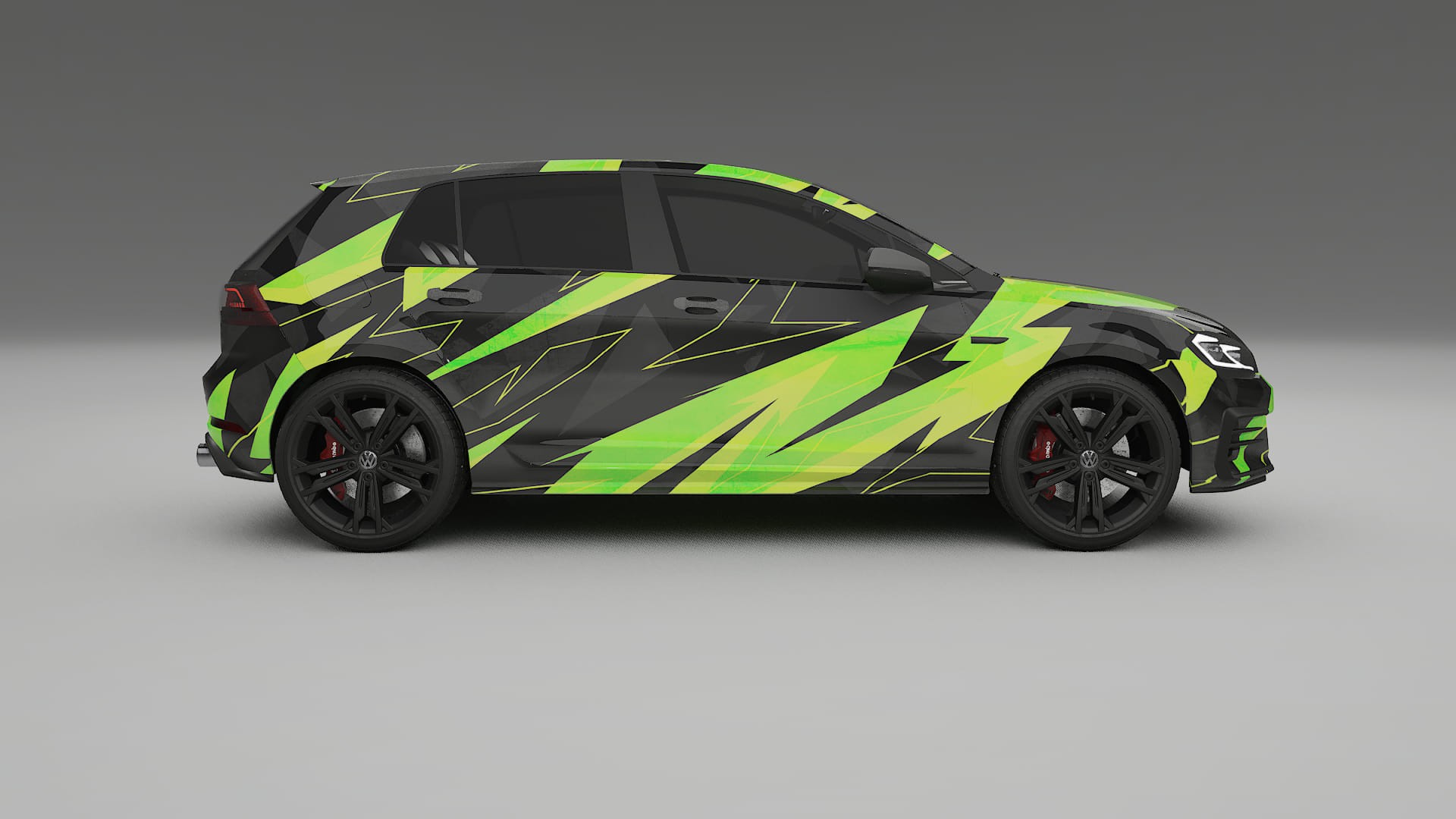 VW Golf Mk7 NINJA TURTLES – Designový Wrap PPF Fólie na auto - tisknutelný polyuretan