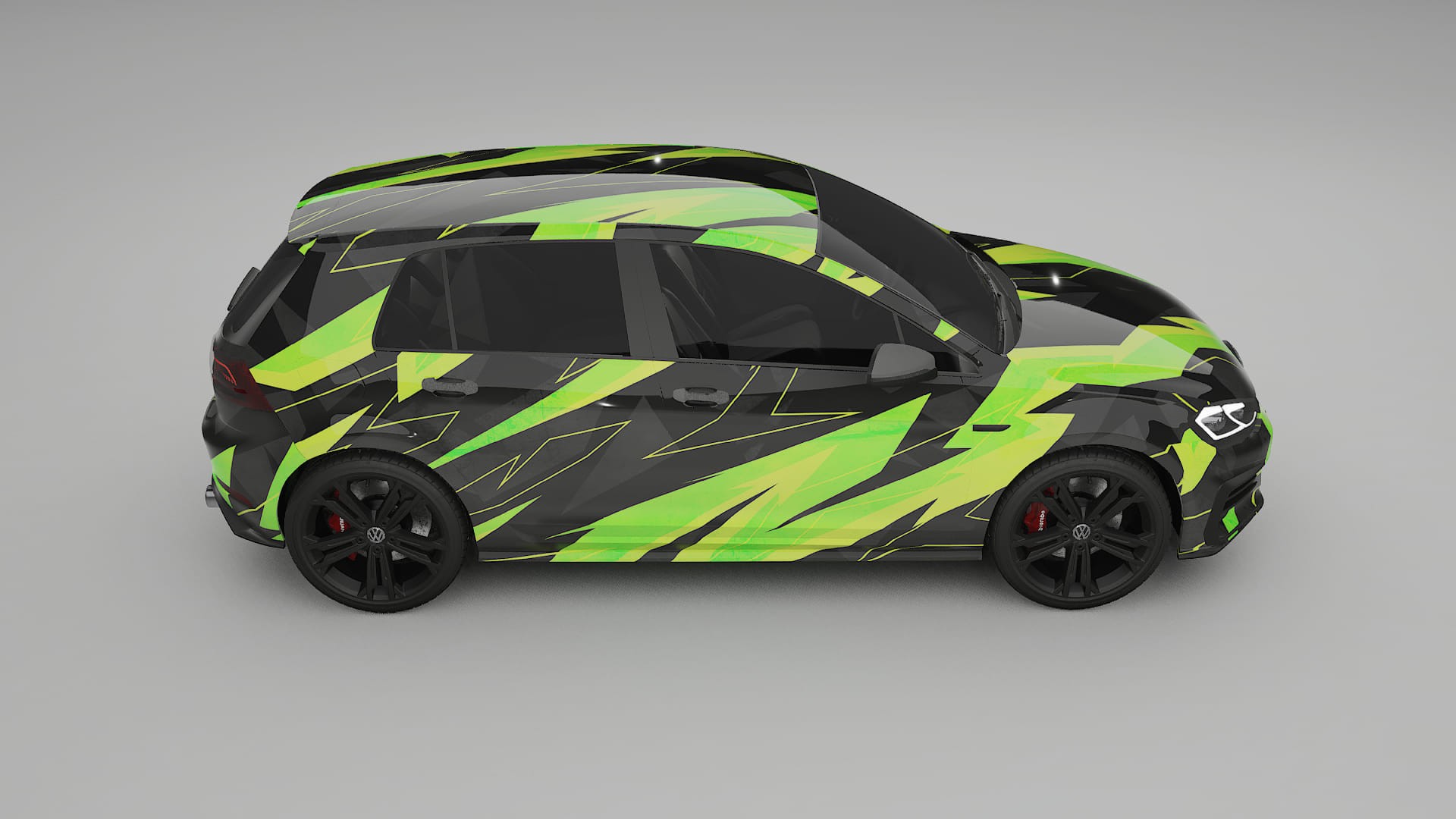 VW Golf Mk7 NINJA TURTLES – Designový Wrap PPF Fólie na auto - tisknutelný polyuretan