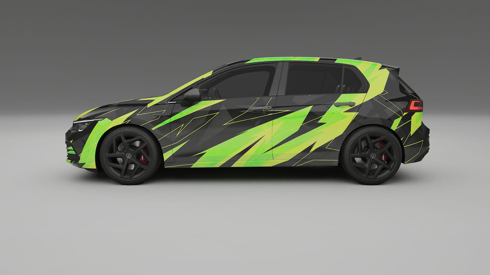 VW Golf Mk8 NINJA TURTLES – Designový Wrap PPF Fólie na auto - tisknutelný polyuretan