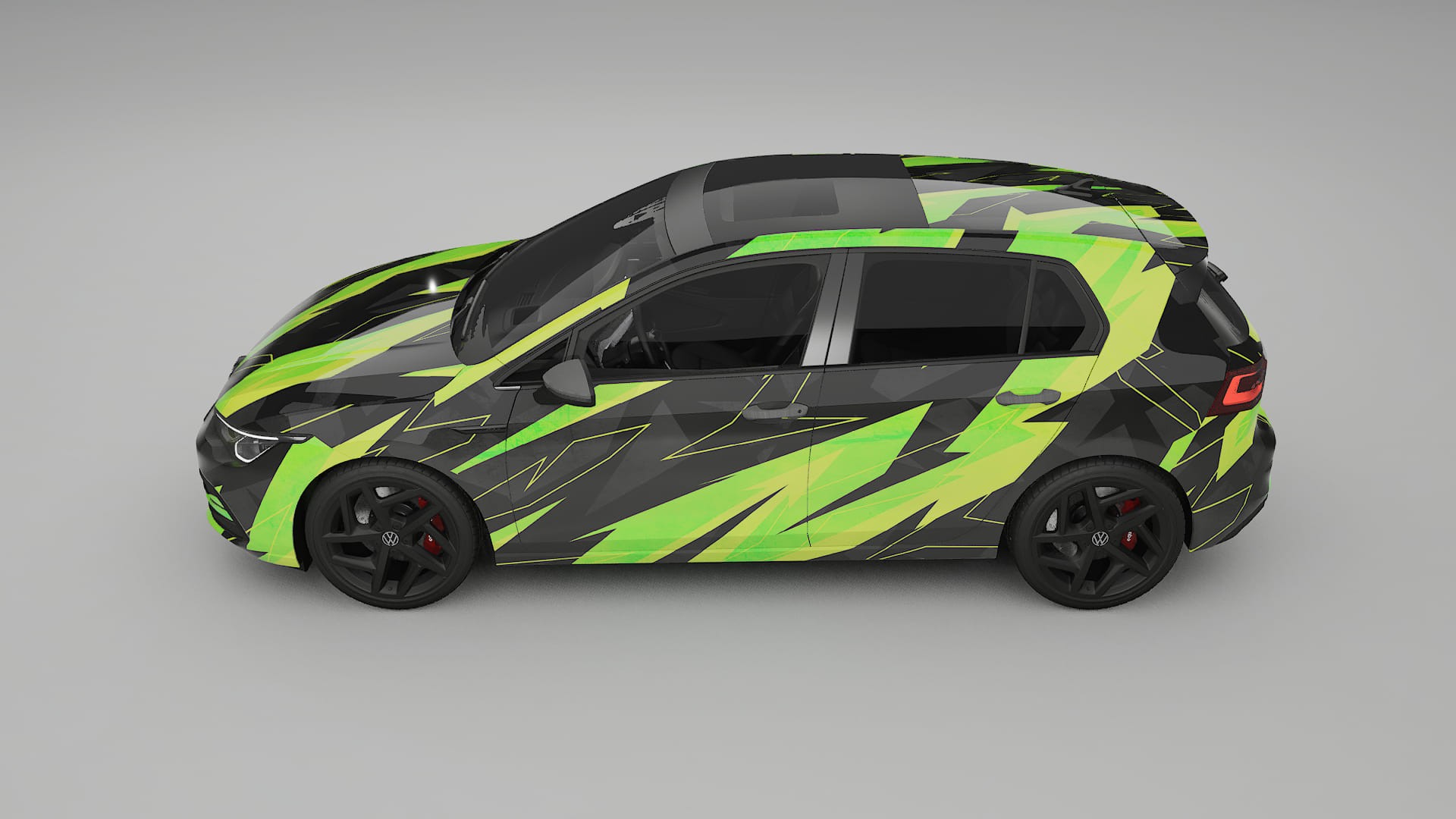 VW Golf Mk8 NINJA TURTLES – Designový Wrap PPF Fólie na auto - tisknutelný polyuretan