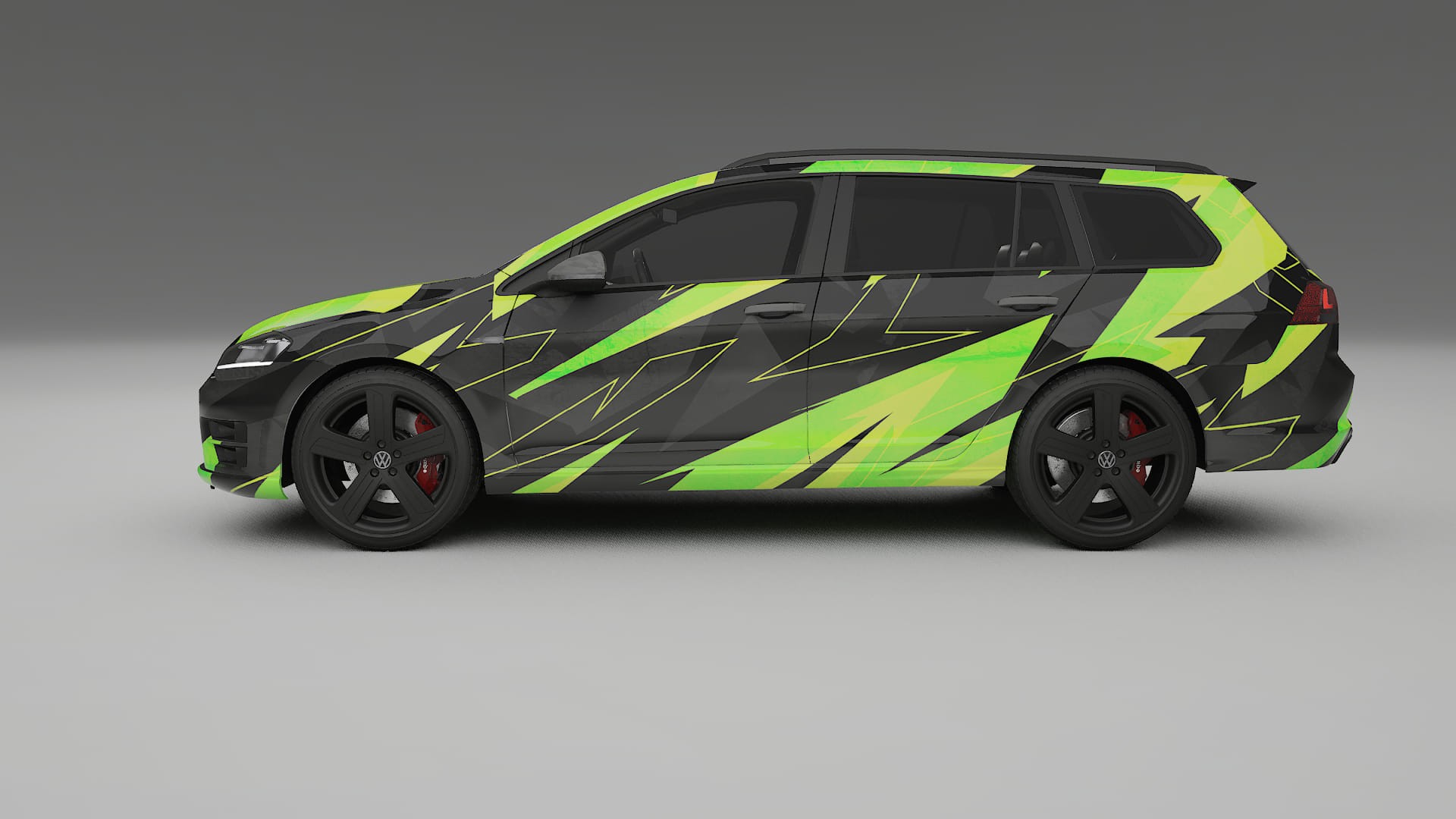 VW Golf Variant Mk7 NINJA TURTLES – Designový Wrap PPF Fólie na auto - tisknutelný polyuretan