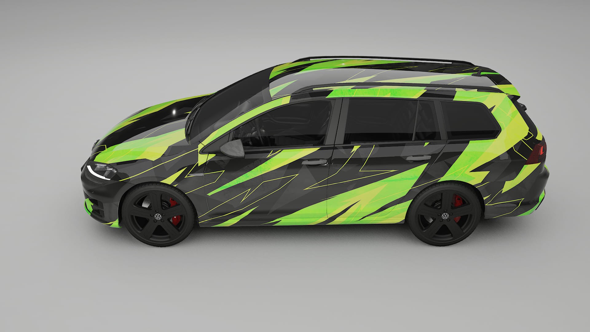 VW Golf Variant Mk7 NINJA TURTLES – Designový Wrap PPF Fólie na auto - tisknutelný polyuretan