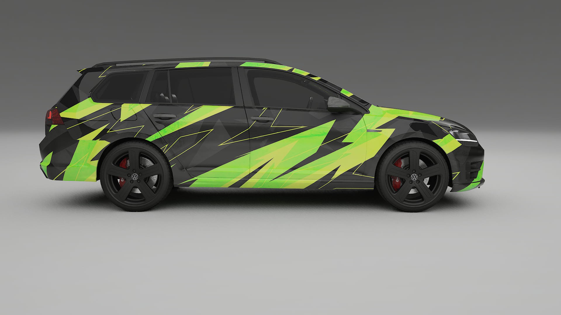 VW Golf Variant Mk7 NINJA TURTLES – Designový Wrap PPF Fólie na auto - tisknutelný polyuretan