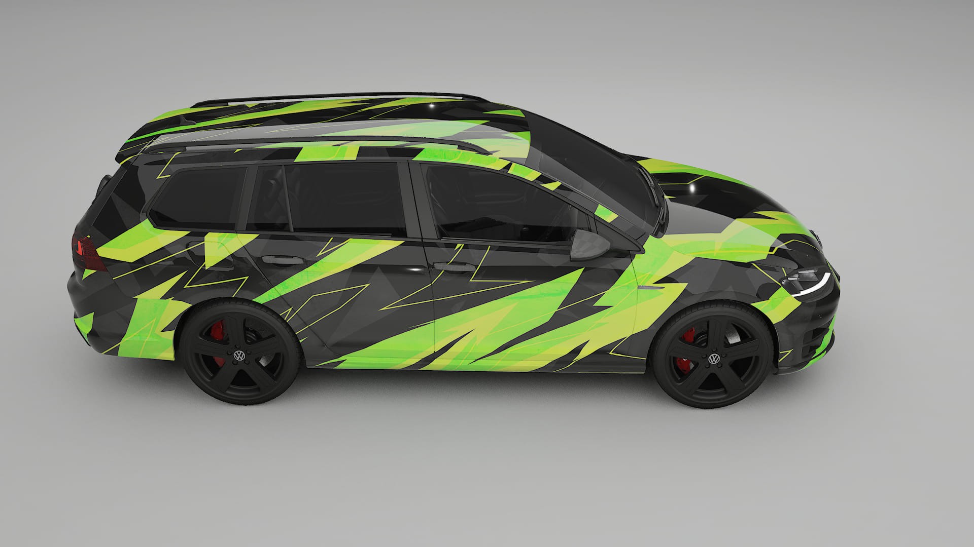 VW Golf Variant Mk7 NINJA TURTLES – Designový Wrap PPF Fólie na auto - tisknutelný polyuretan