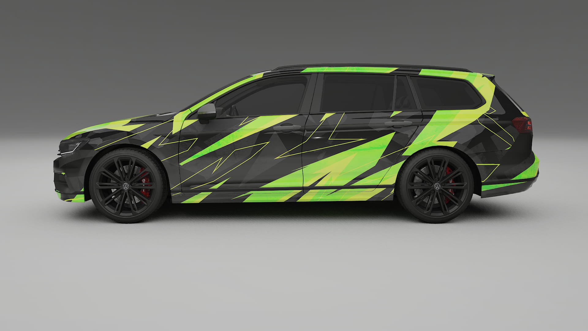VW Passat VariantR B8 NINJA TURTLES – Designový Wrap PPF Fólie na auto - tisknutelný polyuretan