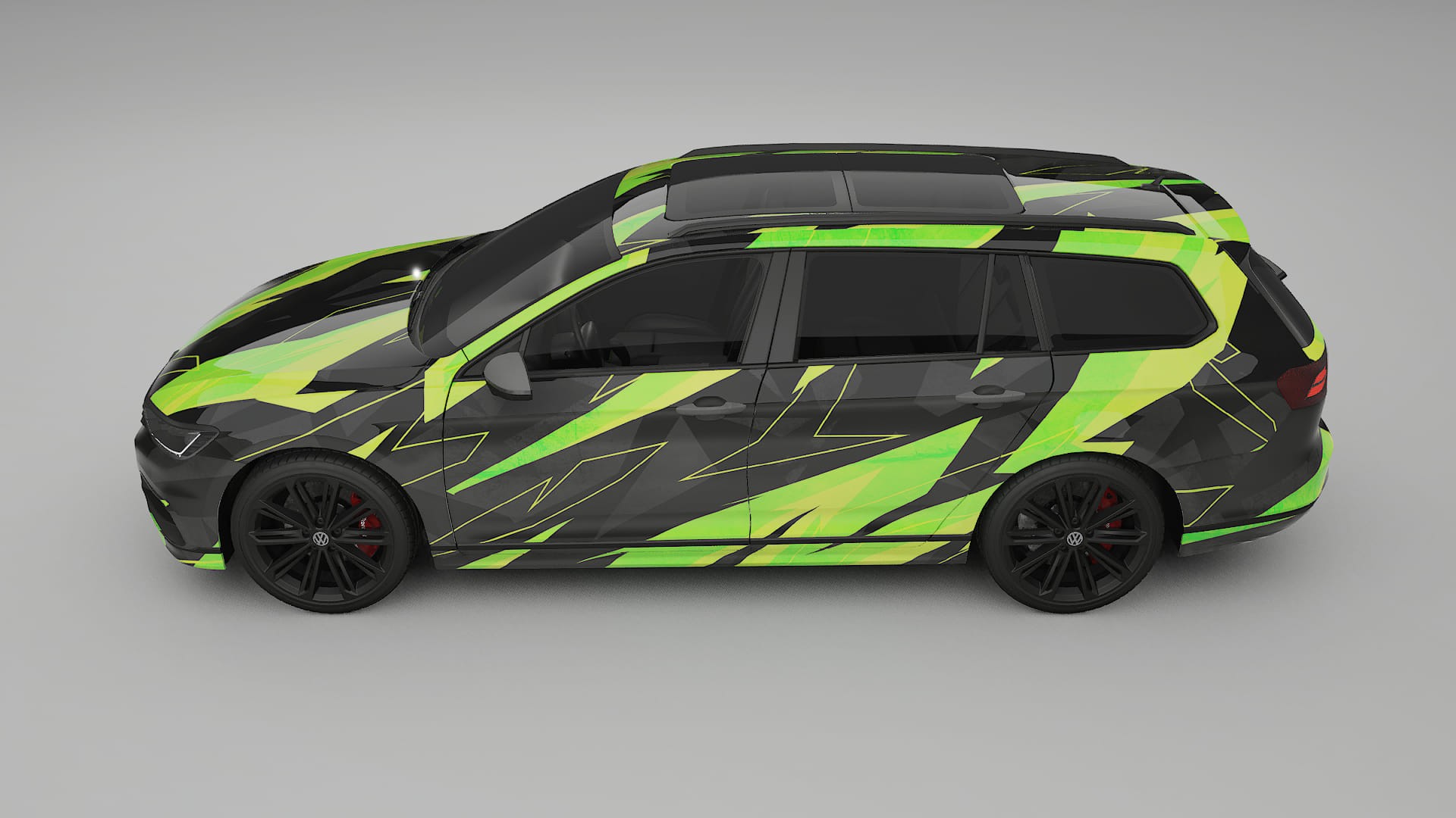 VW Passat VariantR B8 NINJA TURTLES – Designový Wrap PPF Fólie na auto - tisknutelný polyuretan