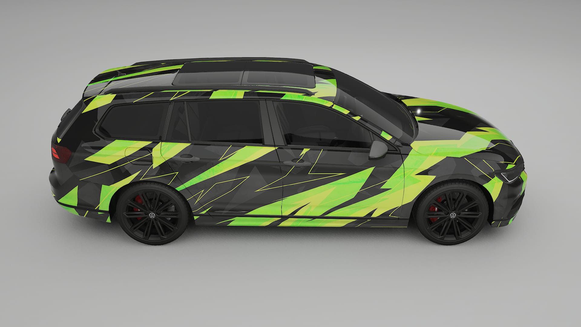 VW Passat VariantR B8 NINJA TURTLES – Designový Wrap PPF Fólie na auto - tisknutelný polyuretan