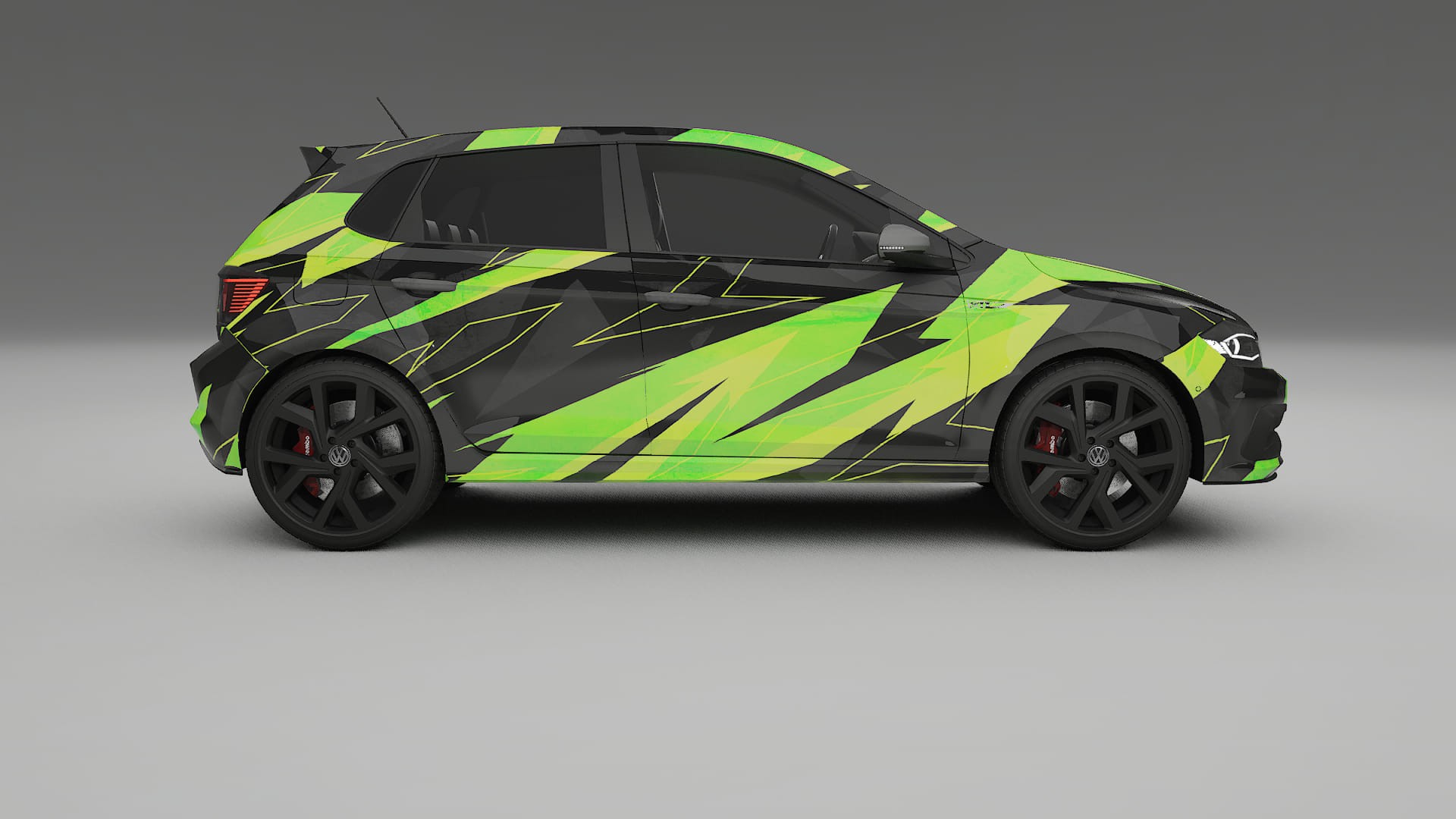 VW Polo GTI VI NINJA TURTLES – Designový Wrap PPF Fólie na auto - tisknutelný polyuretan