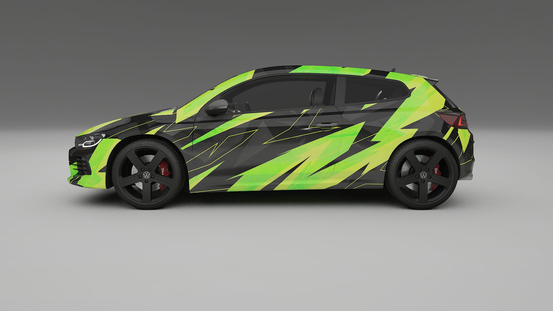 VW Scirocco R III NINJA TURTLES – Designový Wrap PPF Fólie na auto - tisknutelný polyuretan