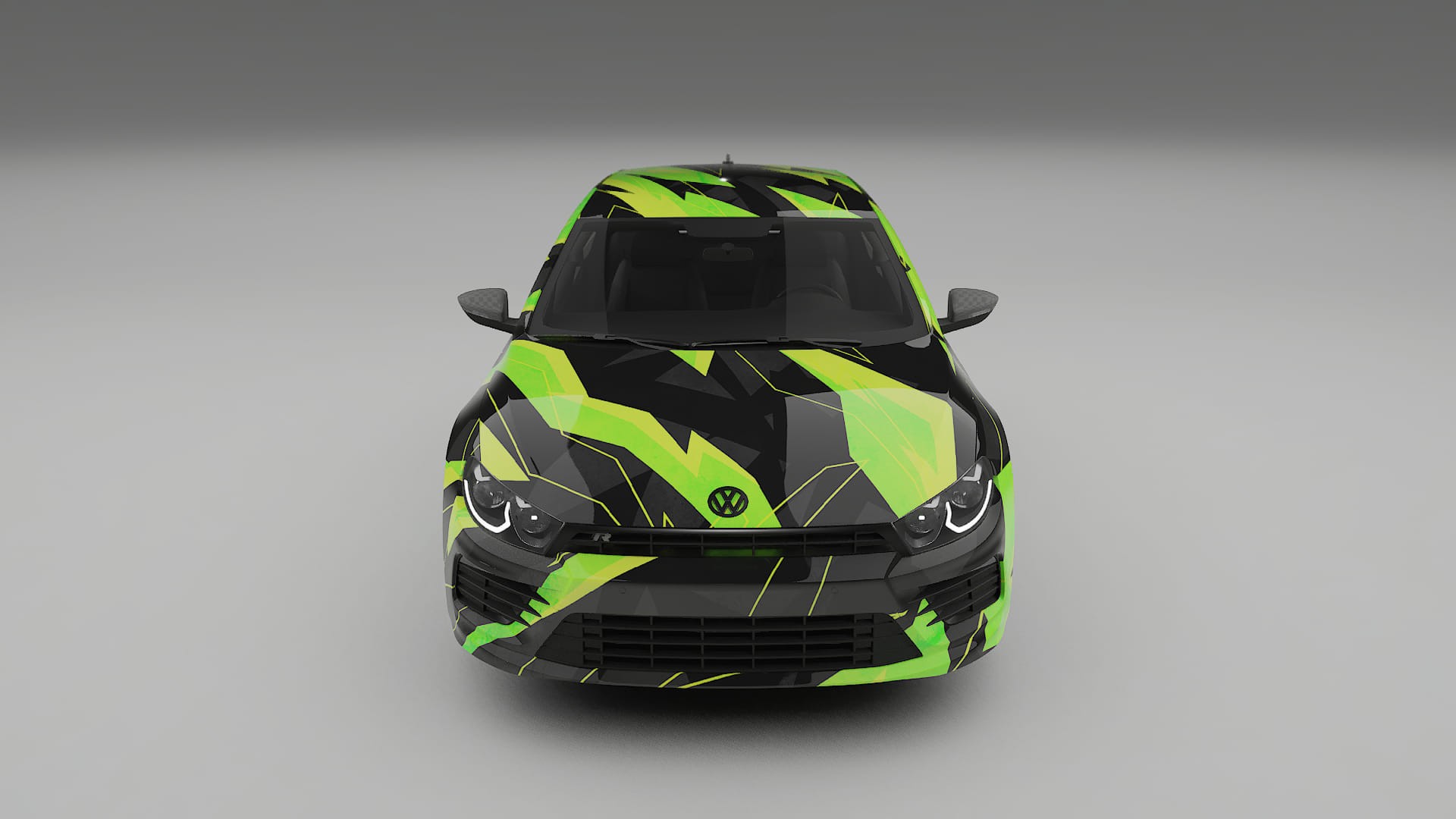 VW Scirocco R III NINJA TURTLES – Designový Wrap PPF Fólie na auto - tisknutelný polyuretan