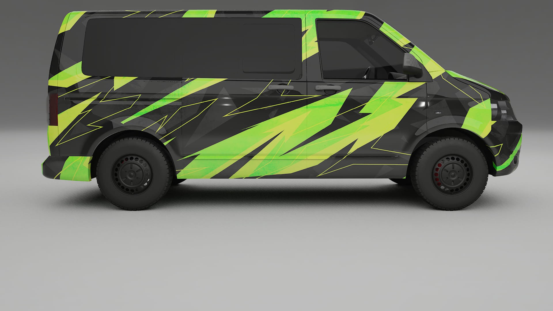VW Transporter T5 Caravelle NINJA TURTLES – Designový Wrap PPF Fólie na auto - tisknutelný polyuretan