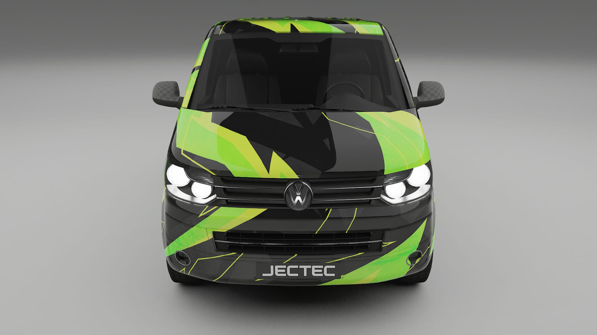 VW Transporter T5 Caravelle NINJA TURTLES – Designový Wrap PPF Fólie na auto - tisknutelný polyuretan