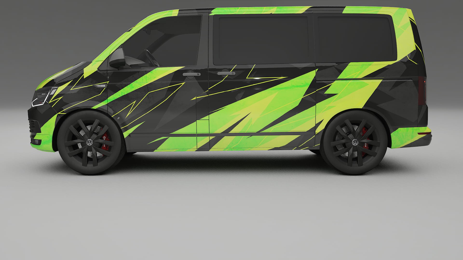 VW Transporter T6 Multivan NINJA TURTLES – Designový Wrap PPF Fólie na auto - tisknutelný polyuretan