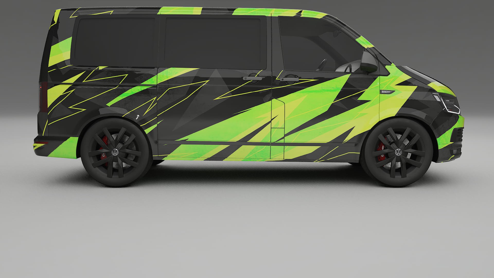 VW Transporter T6 Multivan NINJA TURTLES – Designový Wrap PPF Fólie na auto - tisknutelný polyuretan