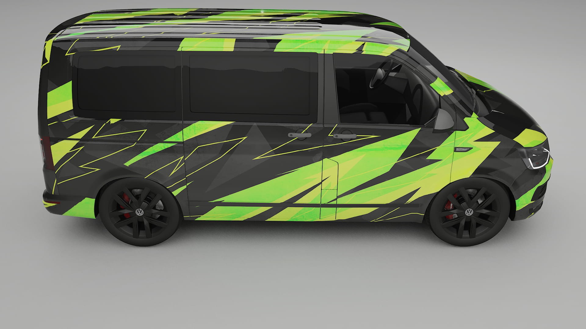 VW Transporter T6 Multivan NINJA TURTLES – Designový Wrap PPF Fólie na auto - tisknutelný polyuretan