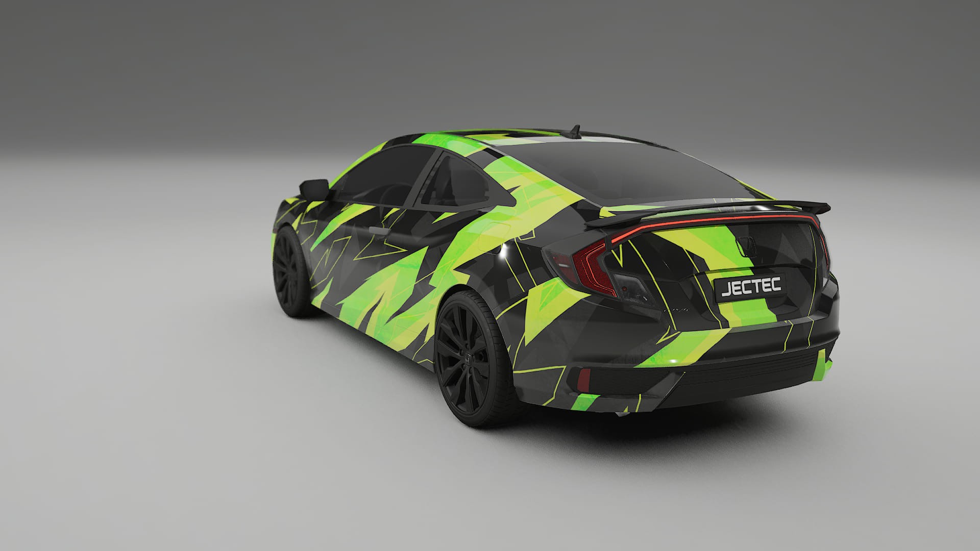 Honda Civic coupe prefacelift NINJA TURTLES – Designový Wrap PPF Fólie na auto - tisknutelný polyuretan
