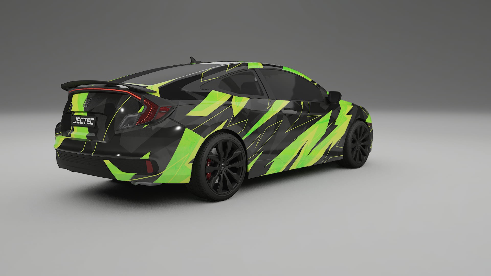 Honda Civic coupe prefacelift NINJA TURTLES – Designový Wrap PPF Fólie na auto - tisknutelný polyuretan