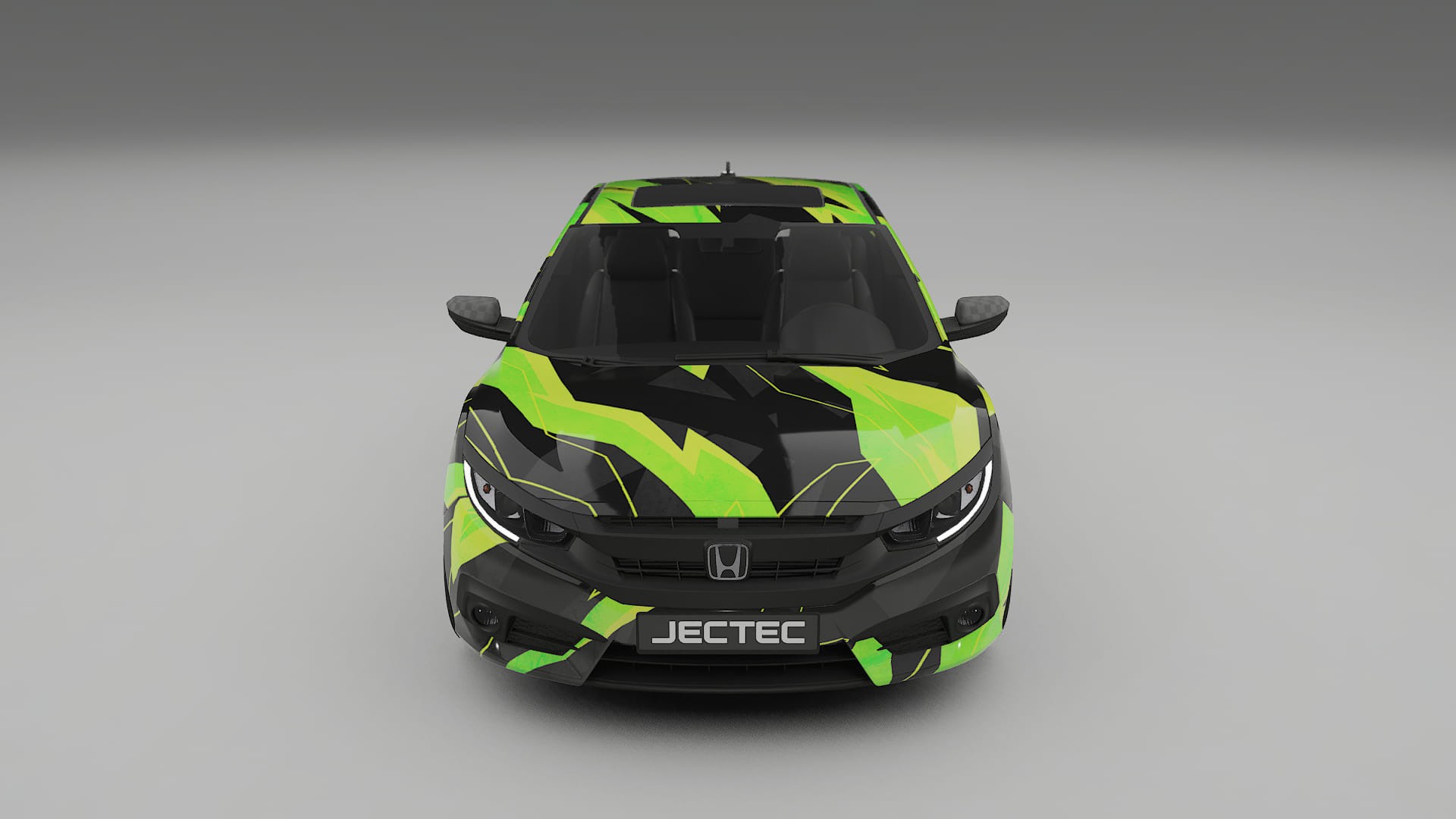 Honda Civic coupe prefacelift NINJA TURTLES – Designový Wrap PPF Fólie na auto - tisknutelný polyuretan
