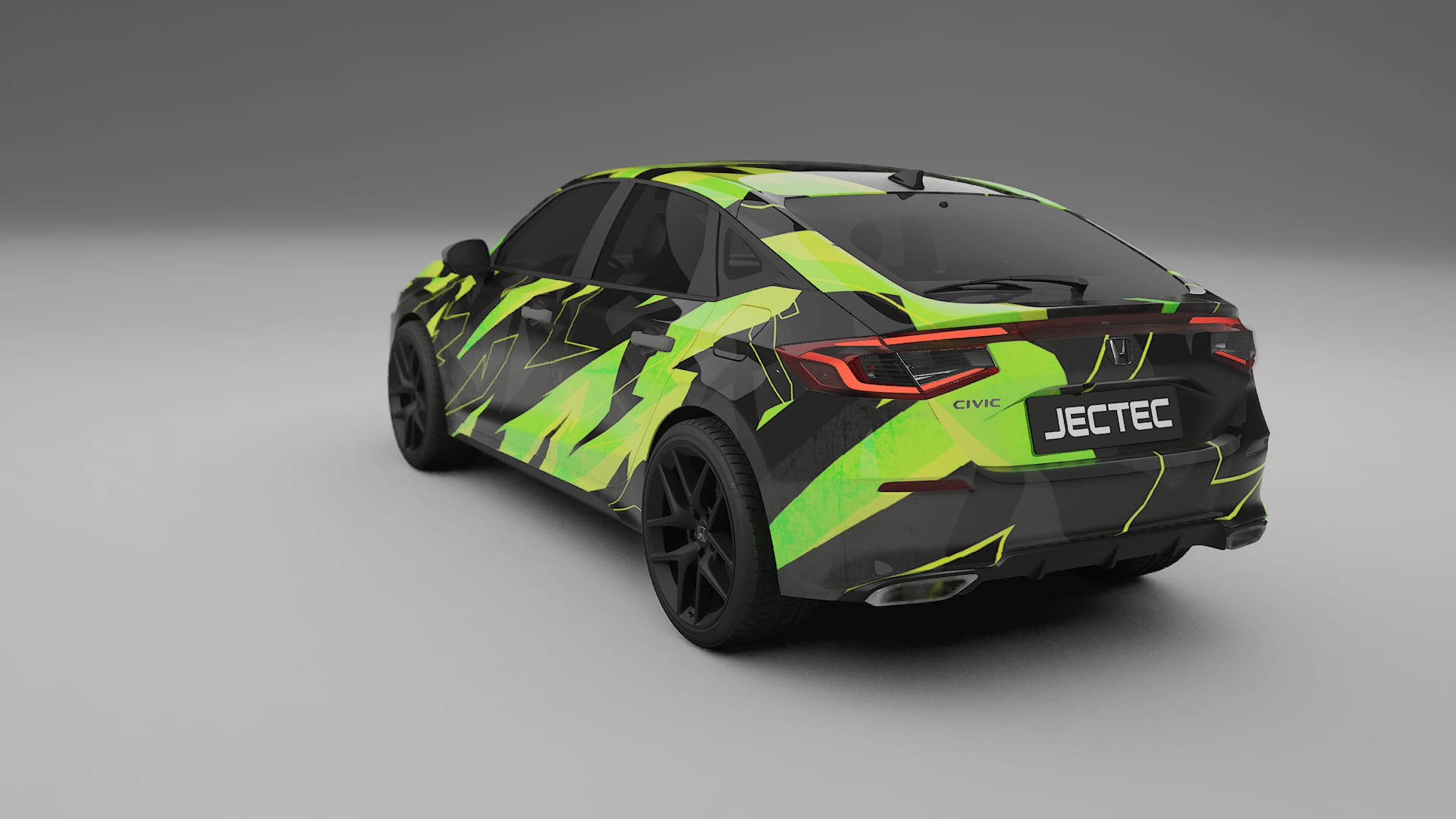 Honda Civic hatchback NINJA TURTLES – Designový Wrap PPF Fólie na auto - tisknutelný polyuretan