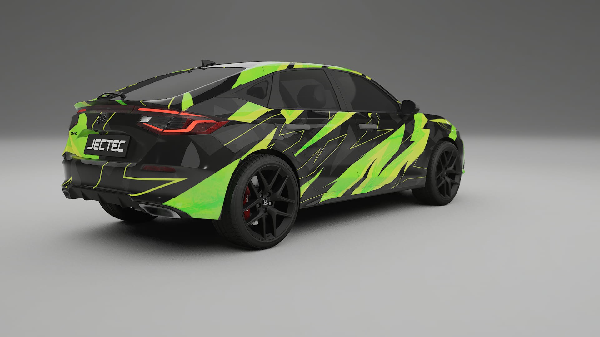 Honda Civic hatchback NINJA TURTLES – Designový Wrap PPF Fólie na auto - tisknutelný polyuretan