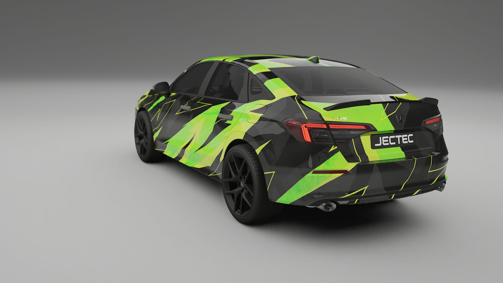 Honda Civic Si NINJA TURTLES – Designový Wrap PPF Fólie na auto - tisknutelný polyuretan