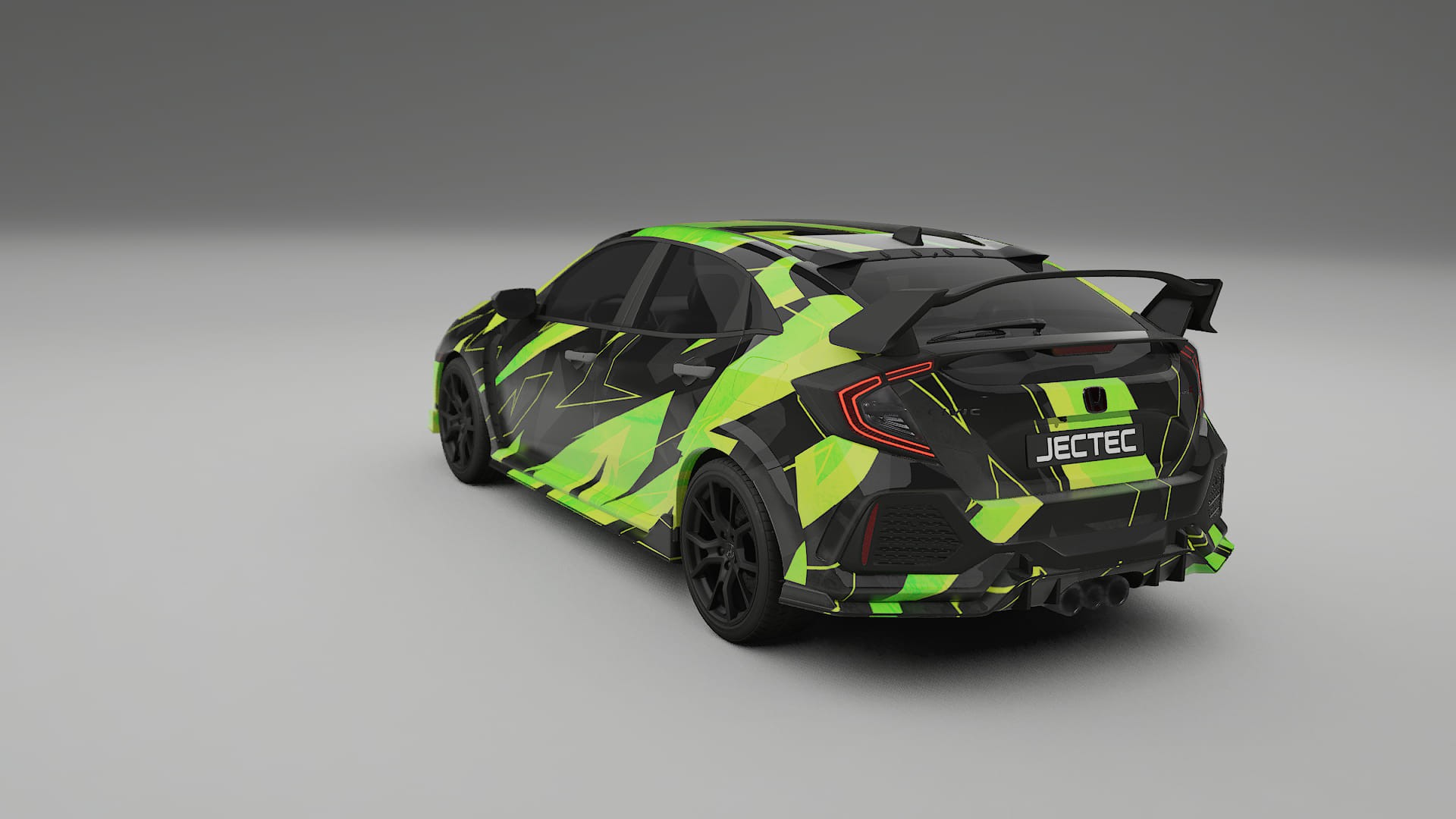 Honda Civic Type-R NINJA TURTLES – Designový Wrap PPF Fólie na auto - tisknutelný polyuretan