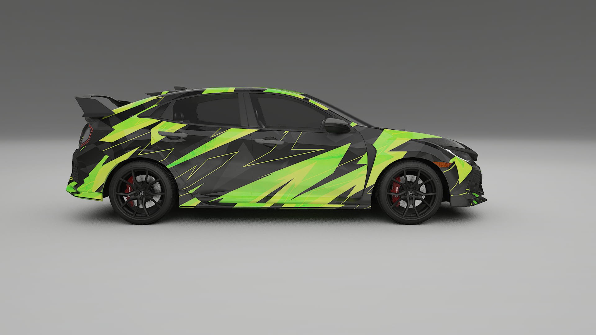 Honda Civic Type-R NINJA TURTLES – Designový Wrap PPF Fólie na auto - tisknutelný polyuretan