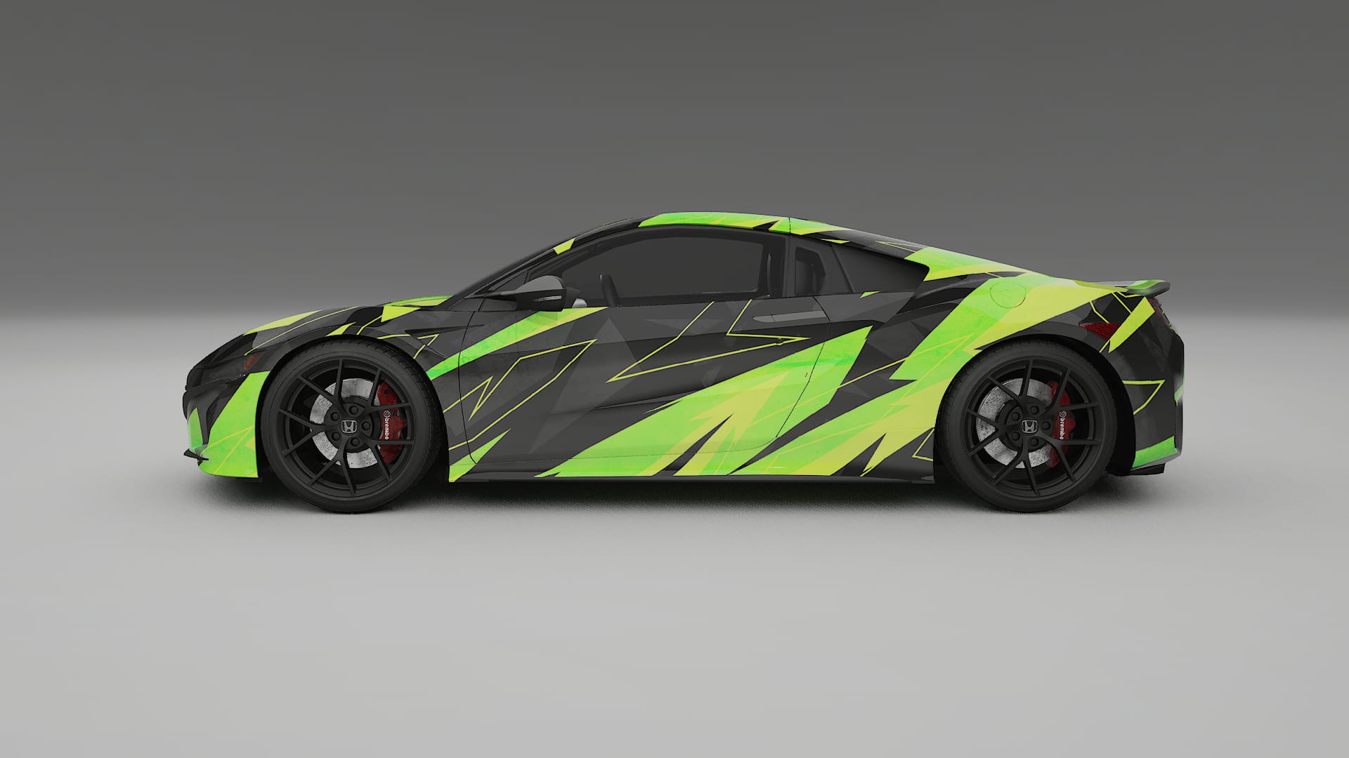 Honda NSX prefacelift NINJA TURTLES – Designový Wrap PPF Fólie na auto - tisknutelný polyuretan