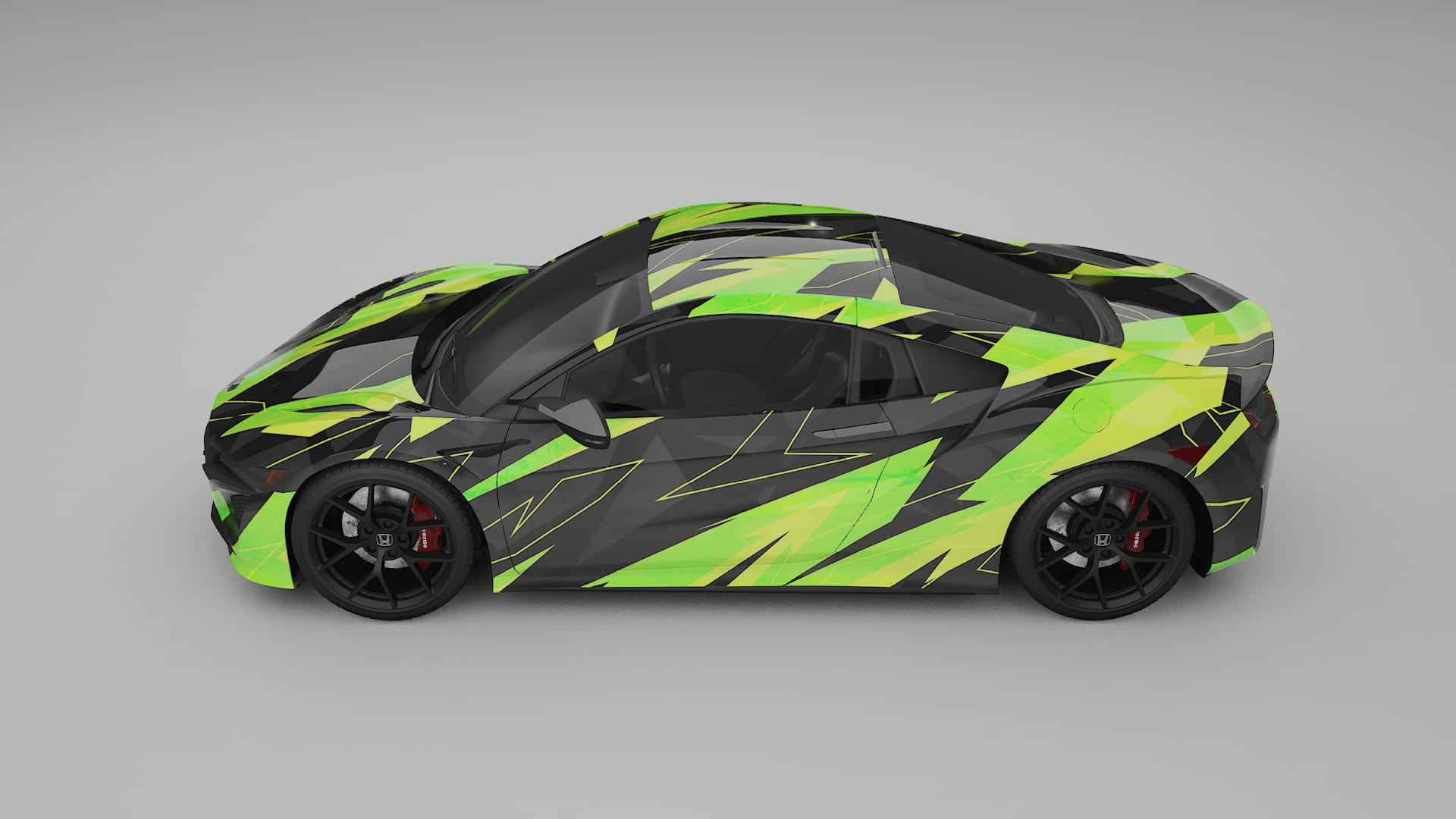 Honda NSX prefacelift NINJA TURTLES – Designový Wrap PPF Fólie na auto - tisknutelný polyuretan