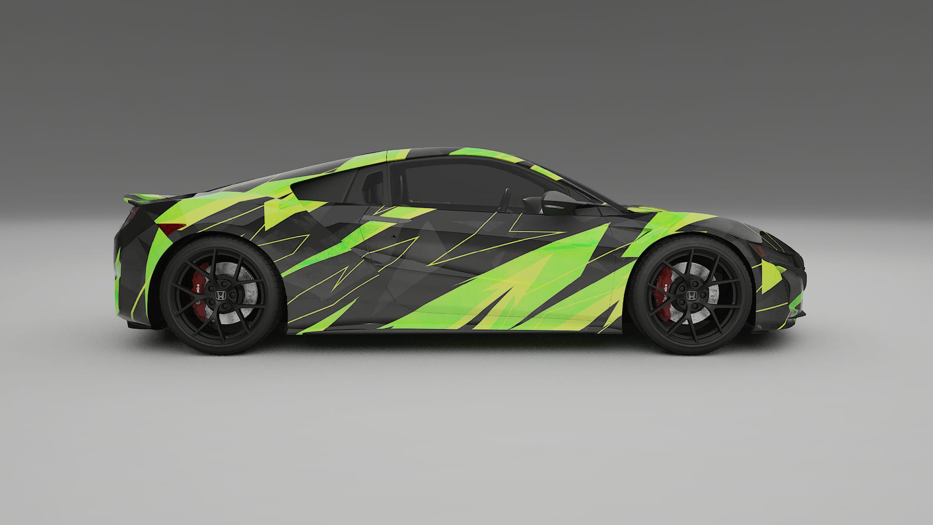 Honda NSX prefacelift NINJA TURTLES – Designový Wrap PPF Fólie na auto - tisknutelný polyuretan