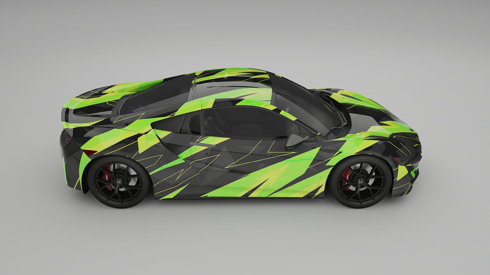 Honda NSX prefacelift NINJA TURTLES – Designový Wrap PPF Fólie na auto - tisknutelný polyuretan