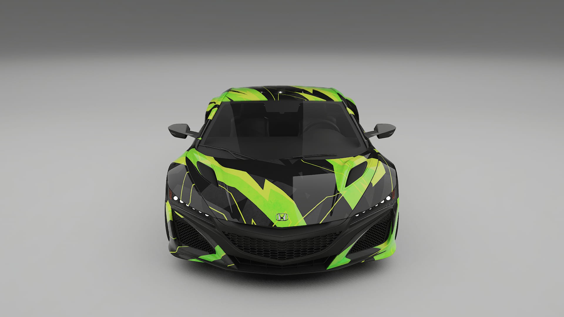 Honda NSX prefacelift NINJA TURTLES – Designový Wrap PPF Fólie na auto - tisknutelný polyuretan