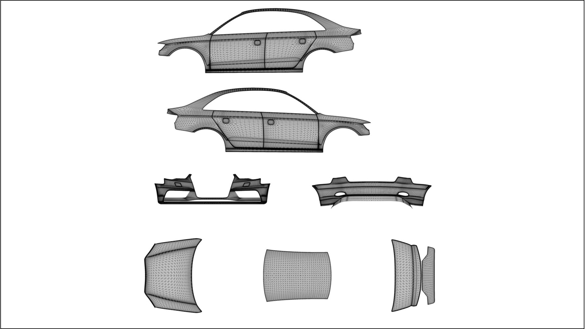 Audi A3 8V sedan prefacelift PPF Fólie | SLATE TPU PPF - kompletní pre-cut kit