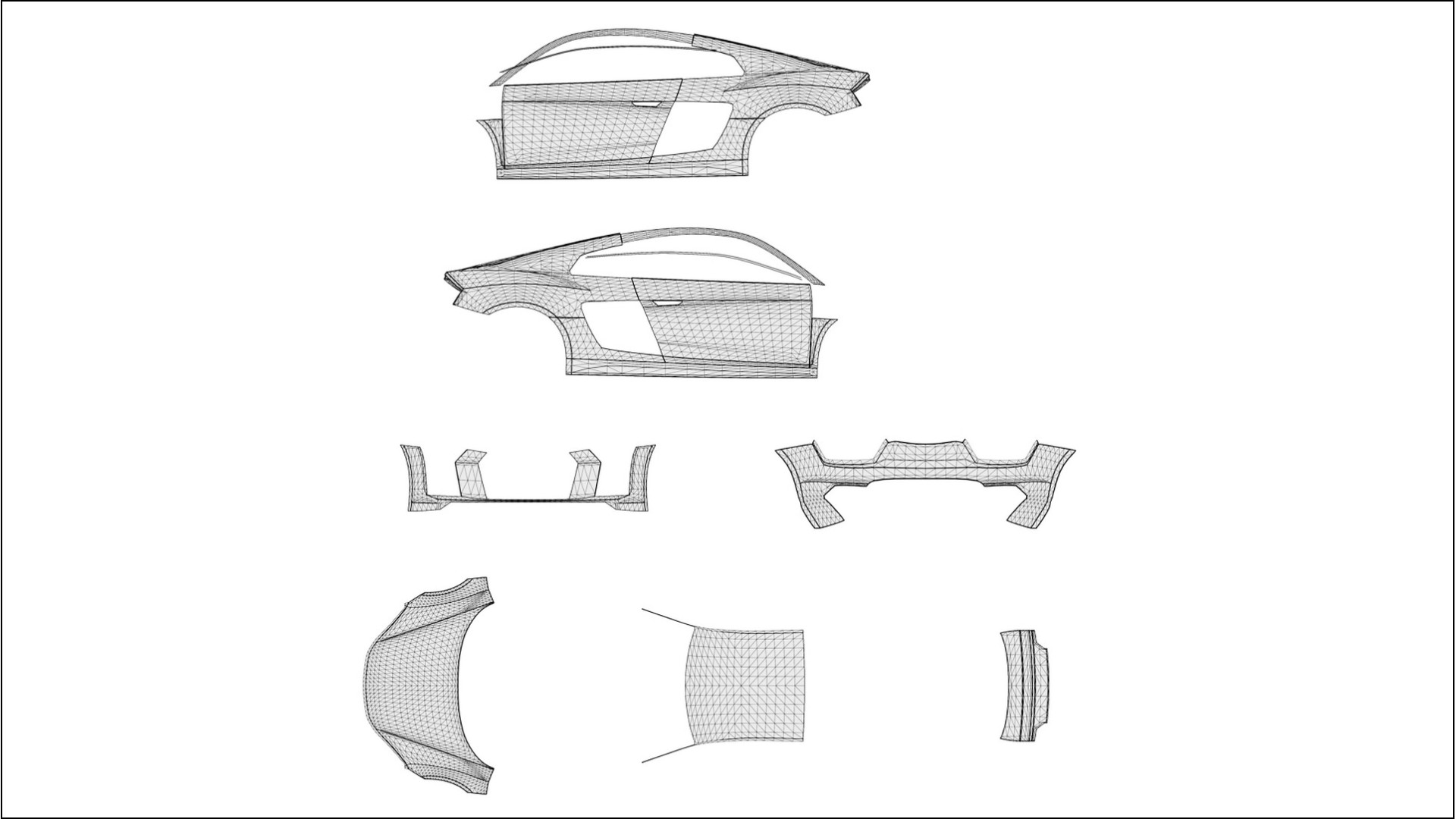 Audi R8 typ-4S prefacelift PPF Fólie | OPAL TPU PPF - kompletní pre-cut kit